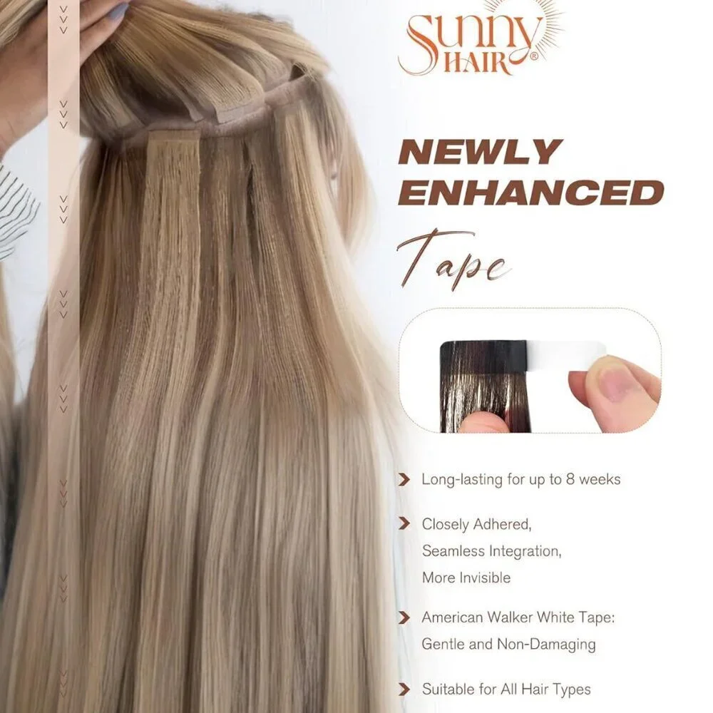 Tape in Hair Extensions Real Human Hair Invisible Remy Hair Extensions Tape ins